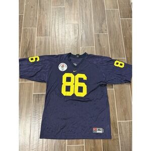 Nike Team Michigan Wolverines #86 Football Jersey XL Rose Bowl Patch Navy